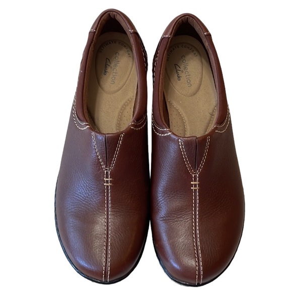 CLARKS - NWOB Brown Ashland Joy Slip-On Shoes - Size 7.5 - Picture 3 of 10